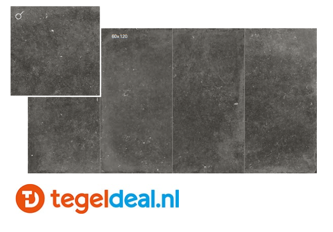 Flaviker, Nordik Stone, BLACK, 60x60x2 cm, art. 0015169, natuursteenlook terrastegels 