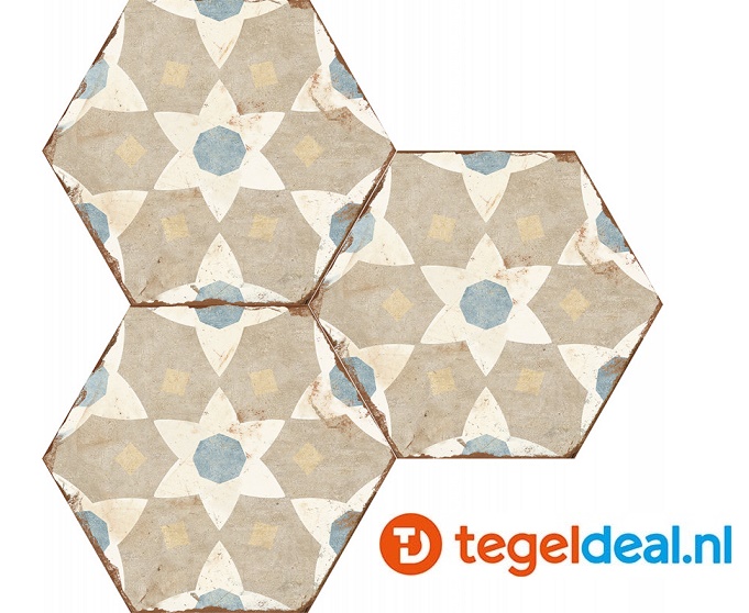 VLT Nanda Tiles, Bohemia SELENA, 21x25 cm, hexagon 