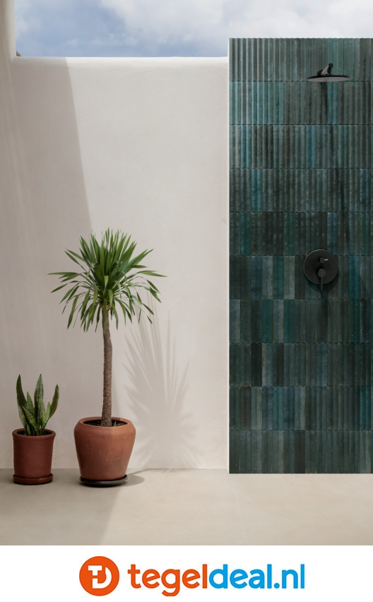 Marazzi Lume BLUE, 6x24 cm Swing 3D MP96, wandtegels met reliëf