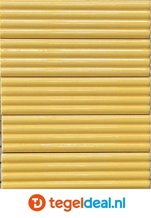 Equipe, Costa Nova, Onda YELLOW Gloss 5x20 cm, art. 28494, wandtegels