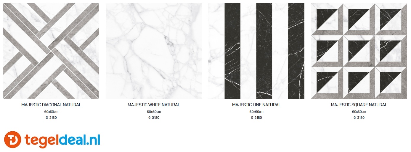Aparici Majestic, 60x60 cm, marmerlook patroontegels - € 64,50 per m2