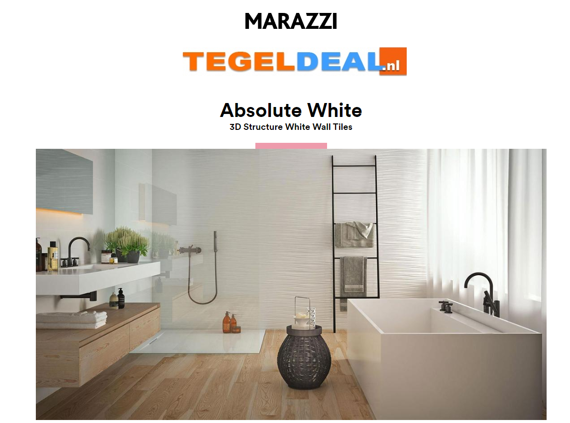 WDT Marazzi Absolute White, 25x76 cm 